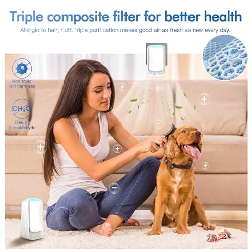 Plug In Air Ionizers - Negative Ion Technology Air Purifier - Quiet Operation Air Freshener for Home, Bedroom, Office, Garage Room - Portable Air Purifiers Odor,Pets Smell - Air Cleaner White (4 Pack） 6