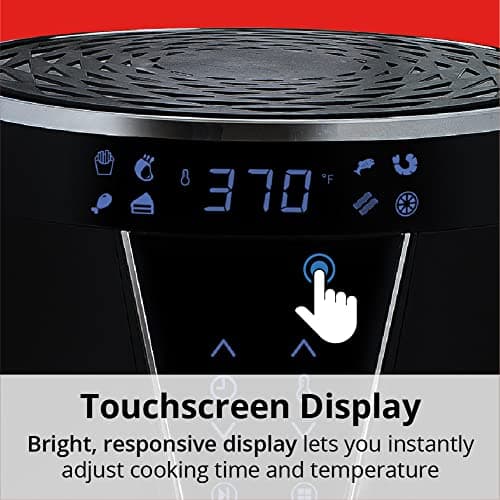 Aria Air Fryers CFA-897 Aria Ceramic Air Fryer, 5Qt, Premium Black 5