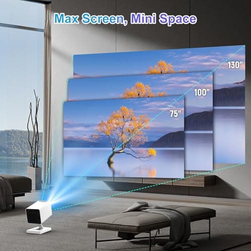 [Built-in Apps & 2026 Upgraded] Mini Projector｜Portable Projector 1080P/4K Support｜Smart Projector with Auto Keystone Correction｜Home/Movie Projector for Phone/TV Stick/Laptop 5
