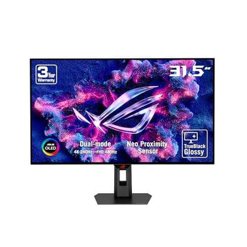 ASUS ROG Strix OLED XG32UCWMG Gaming Monitor – 32 Inches (31.5 Inch Display) OLED Glossy 4K TrueBlack