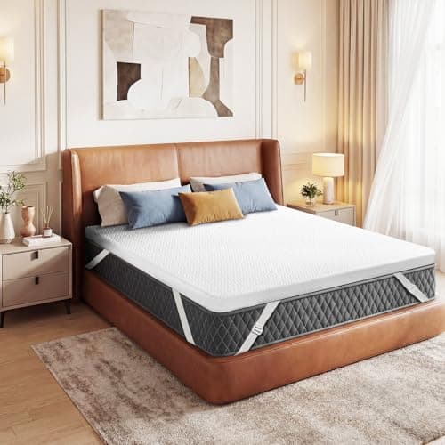 Czpalo 3 Inch Gel Memory Foam Mattress Topper Queen, Cooling Mattress Topper with Removable & Washable Bamboo Cover, CertiPUR-US Certified 8