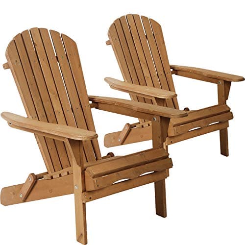 FDW Folding Adirondack Chairs Set of 2, All Weather Patio Chairs Outdoor Fire Pit Chairs for Patio Lawn Garden Backyard Deck Pool Beach