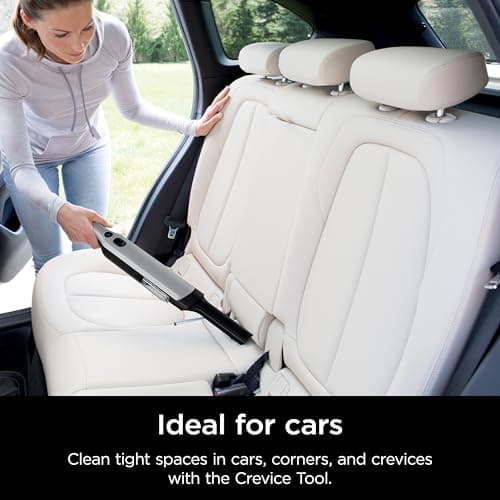 Shark WANDVAC Cordless Hand Vac, Lightweight, Versatile and Portable at 1.4 lbs., Powerful Suction, Charging Dock, One-Touch Empty, NEW Furfins Tool & Crevice Tool for Pet & Home, Gray, WV201WH 5