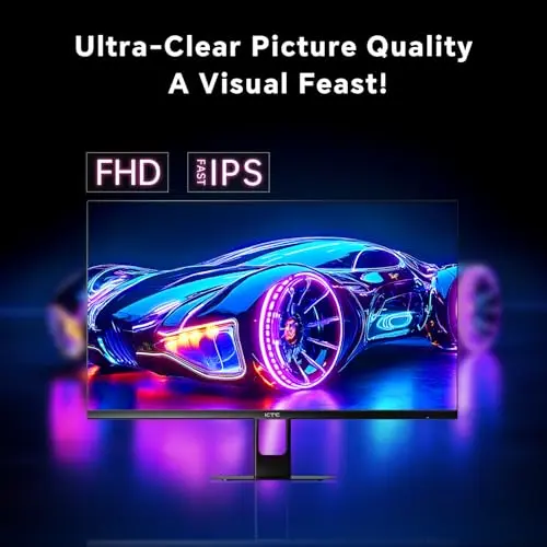 KTC 27 Inch Gaming Monitor 180Hz, Full HD 1920x1080 Fast IPS Computer Monitor, DP 1.4 & HDMI 2.0 Ports 1Ms FreeSync Frameless PC Gamer Monitor, HDR, VESA Mount, H27F22 5
