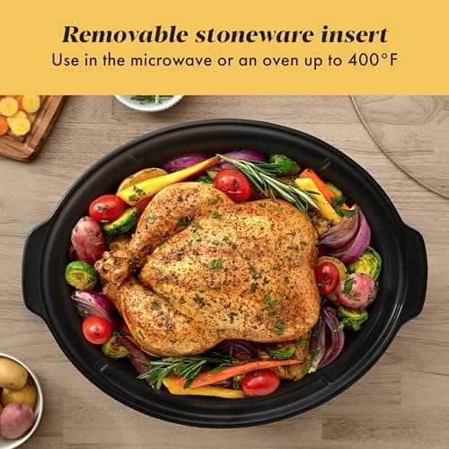 Crock-Pot 7 Quart Oval Manual Slow Cooker, Stainless Steel (SCV700-S-BR), Versatile Cookware for Large Families or Entertaining 6