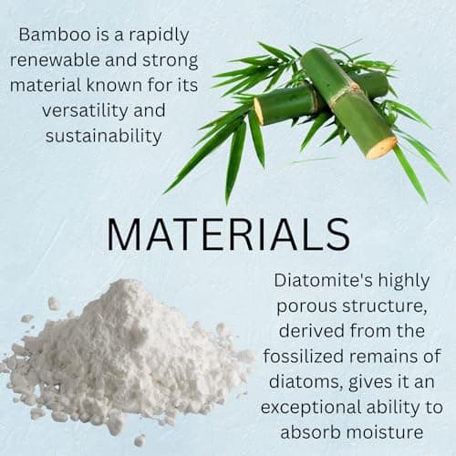 Matani Bamboo Toothbrush Holder Diatomite Tooth Brush Organizer - Storage Stand for Small Bathroom & Counter - Removable Base & Drain Holes, Water-Absorbent & Quick-Drying (Off White) 6