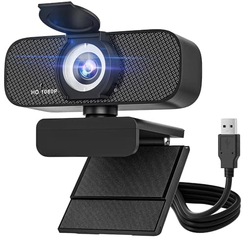 SZGIARUY Webcam for PC with Microphone, 1080P Computer Camera with Auto-Focus & Low Light Correction, Plug & Play USB Camera for Laptop/Desktop, Noise-Reducing Mic for Zoom/Skype/Teams/Online Classes