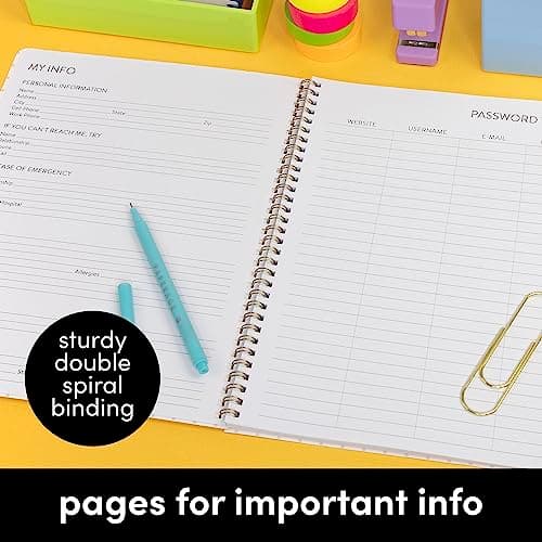 PAPERAGE 2 Year Spiral Bound Planner 2024-2025 (Blush), 24 Month (January 2024 - December 2025), 8.5 in x 11 in, Monthly Spreads & Yearly Plans, Includes Additional Note Pages & Trackers 7