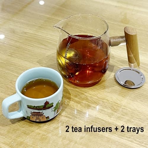 Lyxa SR 2 Pack Food Grade 304 Stainless Steel Mesh Tea Ball 2.1 Inch Tea Infuser Strainer Filter Diffuser for Loose Tea 6