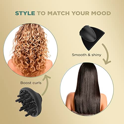 INFINITIPRO by CONAIR Heat Protect Hair Dryer with Diffuser | Blow Dryer with Advanced Heat Protection Helps Minimize Overdried Hair 5