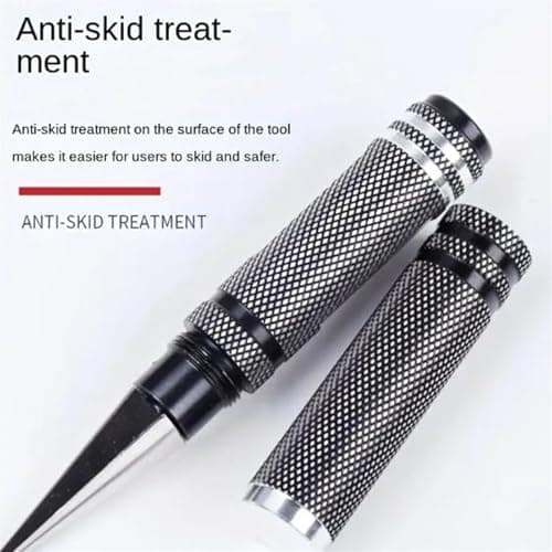 Multipurpose Manual Hole Punch, Steel Metal 0-14mm Hole Puncher Reamer, Multifunctional Woodworking Hole Opener, Drilling Tool for Tool Box, DIY Crafts, Hand Tools (Black) 7