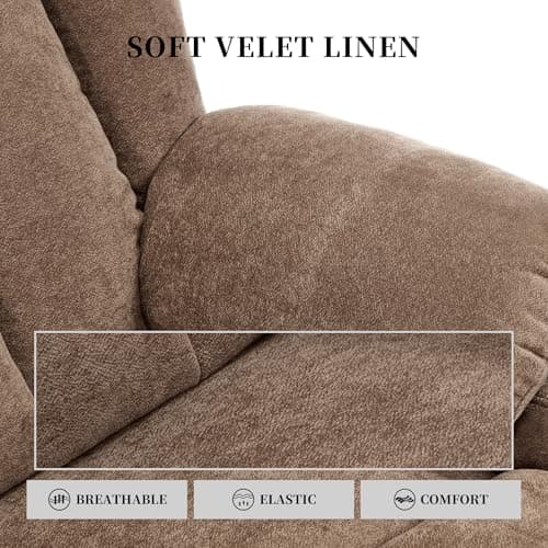 Sfxingyou Power Lift Recliner Chair for Elderly with Massage and Heat, Reclining Sofa Chair with USB & Type-C Ports and Cup Holders, L1288(Brown) 7