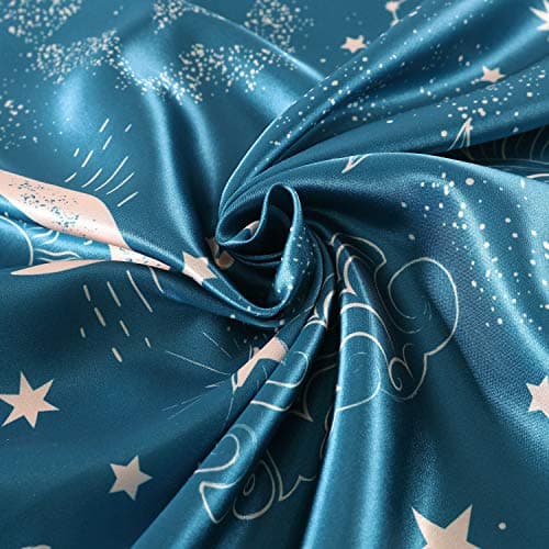 EXQ Home Silky Satin Pillowcase for Hair and Skin,Printed Cooling Pillow Cases Standard Size Set of 2 Satin Pillow Case 2 Pack with Envelope Closure (20x26 inches) 6