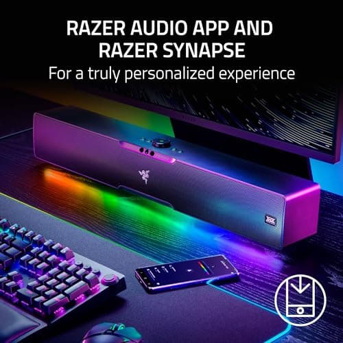Razer Leviathan V2 Pro: Multi-Driver PC Gaming Soundbar with Subwoofer - Beamforming Surround Sound with AI Head Tracking - Chroma RGB - Bluetooth 5.0 & 3.5mm - for PC, Desktop/Laptop, Mobile, Switch 7