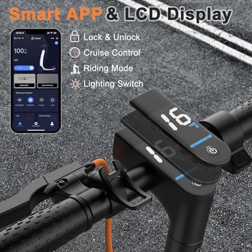 VOLPAM Electric Scooter, 350W/500W Powerful Motor, 8.5"/10" Solid Tires, 19/21Mph, 28/23/21/16 Miles Max Range, Dual Braking 7