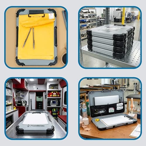 Flambeau Heavy-Duty Contractor Clipboard Document Holder, Portable Storage Organizer for Papers, Receipts & Forms | Office, School & Jobsite Use, Grey 9