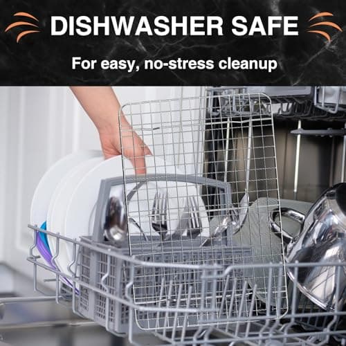 Cooling Rack for Baking 2-Pack, 15 x 10 Inches Baking Rack, Stainless Steel Wire Cookie Rack Fits Jelly Roll Sheet Pan, Oven Safe for Cooking, Roasting, Grilling 7