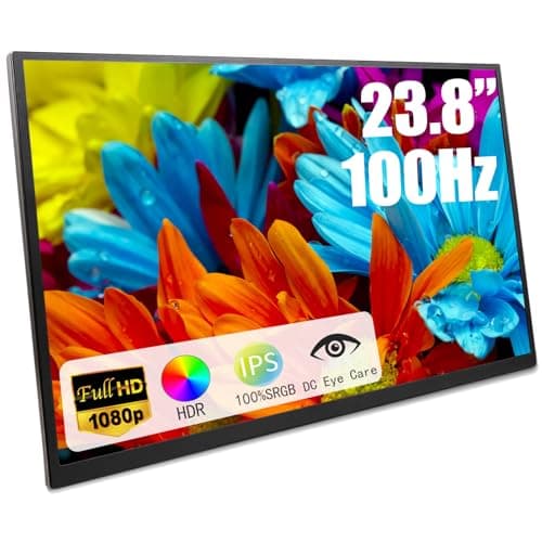 Maovz 23.8 Inch Large Portable Monitor for Laptop, 120Hz 1080P FHD IPS Portable Travel Second Screen Display for/Phone/Xbox PS4/5, 125% sRGB, Dual Speakers, VESA & Storage Bag