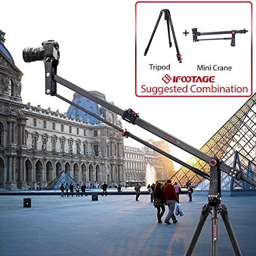 IFOOTAGE 85 inches Carbon Fiber Camera Mini Jib Crane M1 III (Hold up to 33lbs) Foldable and Extendable Jib Arm with 1/4 & 3/8 inch Quick Release Plate 6