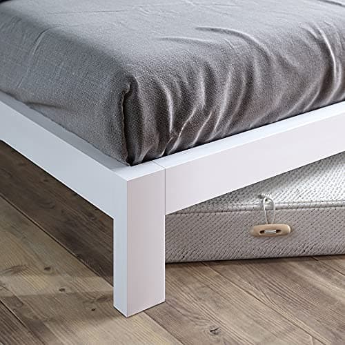 Zinus Arnav Metal Platform Bed Frame, Wood Slat Support, No Box Spring Needed, Easy Assembly, White, Full 6