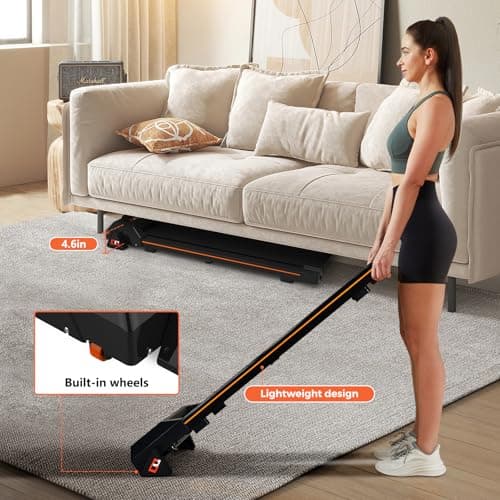 GOYOUTH Portable Walking Pad Treadmill for Home & Office - 3-Level Incline, Remote Control, 12 HIIT Programs, 265 lbs Capacity, LED Display, Installation-Free Compact Design 5