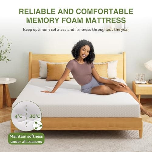 EGOHOME 6 Inch Twin Mattress for Kids, Memory Foam Mattress with Cooling Green Tea Gel, Relieve Pressure with Medium Firm Support, CertiPUR-US Certified, 75''L x 38''W, White 6