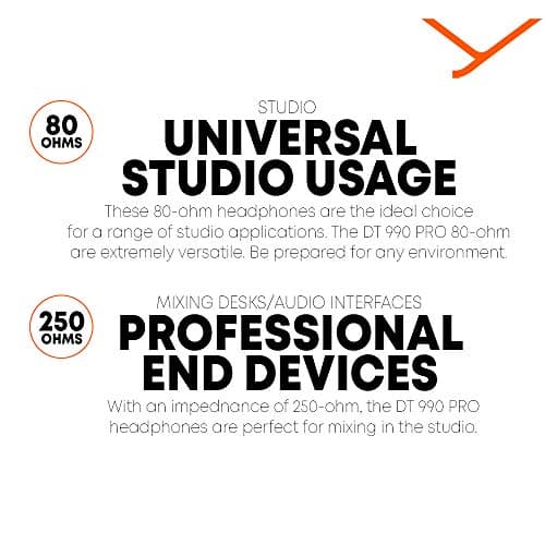 beyerdynamic DT 990 Pro Over-Ear Studio Monitor Headphones - Open-Back Stereo Construction, Wired (80 Ohm, Black (Limited Edition)) 6