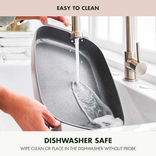 GreenPan Advanced 12” X 15” Electric Skillet with Lid, 7QT Capacity for Family Meals, Healthy Ceramic Nonstick PFAS-Free Coating, Fry, Sauté, Steam, Simmer, Sear, Stir Fry, Dishwasher Safe, Clay 10