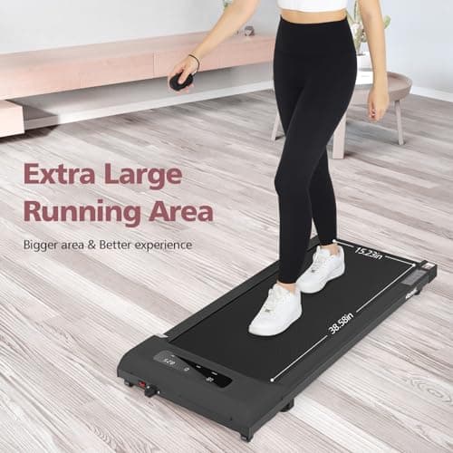 FUNMILY Walking Pad Treadmill, Under Desk Treadmill for Home Office with Remote Control, Portable 2.5HP Walking Jogging Running Machine with LED Display, 300lbs Weight Capacity, APP Control 7