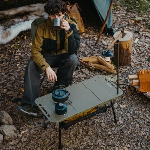 Naturehike Tactical Camping Table with Adjustable Height, Collapsible Table Lightweight with Carry Bag for Camping, Travel expeditions, Hiking, Picnics, BBQs & Beach Trips 2