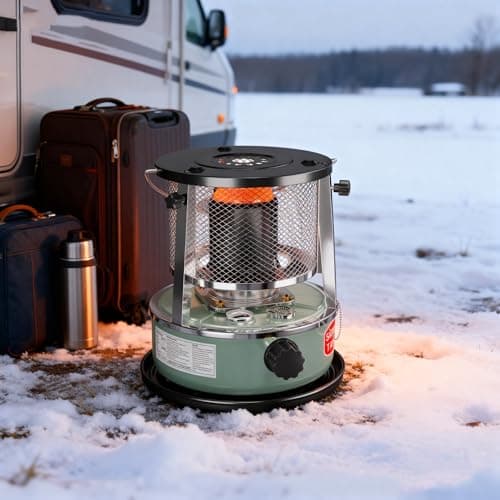 Kerosene Heater, Kerosene Heaters for Indoor Use, Portable Non Electric Stove for Camping, Outdoor, Home, Cooking, Garage, Emergency Oil Heater (4.5L, Blue) 5