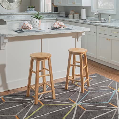 Linon Natural Barstool with Round Seat, 24-Inch 7
