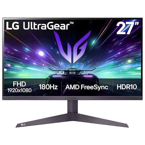 LG 27GS40W-B 27-Inch Ultragear FHD (1920 x 1080) Gaming Monitor, 180Hz, HDR10, AMD FreeSync, HDMI, DisplayPort, H/P Out, Black