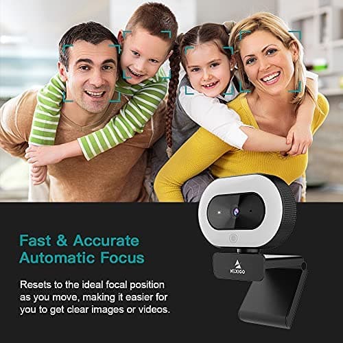NexiGo StreamCam N930E with Software, 1080P Webcam with Ring Light and Privacy Cover, Auto-Focus, Plug and Play, Web Camera for Online Learning, Zoom Meeting Skype Teams, PC Mac Laptop Desktop 6