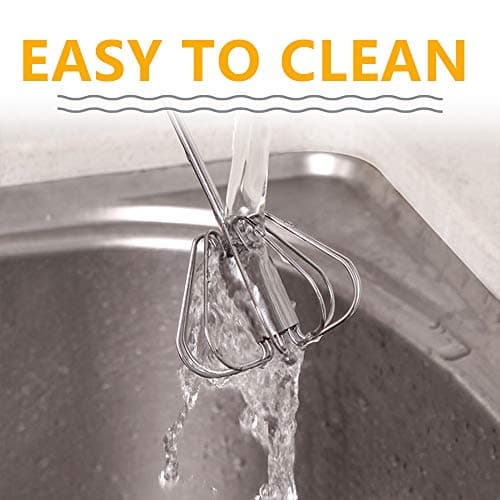 Stainless Steel Eggbeater,egg scrambler,hand mixer, Rotating Semi-Automatic Eggbeater, Allows you to stir Easily Without Feeling Tired, Used for Making Cream of Egg Beater 5