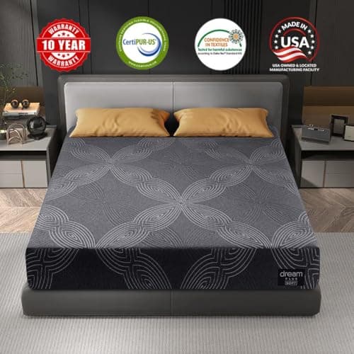 TRIPUB Queen Size Mattress Medium Firm,10 Inch Memory Foam Mattress in a Box,Cooling Gel Foam&Pressure Relief,Made in USA,CertiPUR-US Certified 80" X 60" X 10" (10 Inch-Plush, Queen) 5