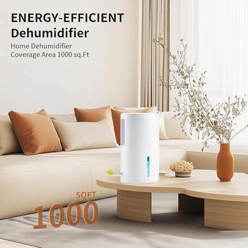 Dehumidifier for Home with Colorful Light Auto Shut Off Protection Ideal for Bedroom and Basement 2 Working Modes Daytime and Nighttime Efficient Moisture Removal System 2