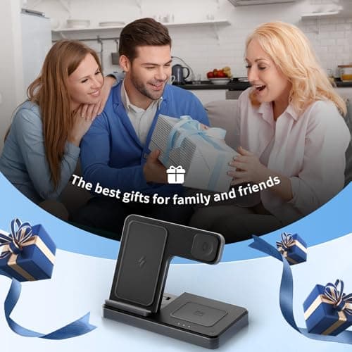 Wireless Charging Station for Apple Devices: 3 in 1 Foldable Qi Compact Case-Friendly Charger Stand for iPhone 17-12 & Apple Watch & AirPods Charging Dock for Travel Home Office Desk Nightstand(Blcak) 9