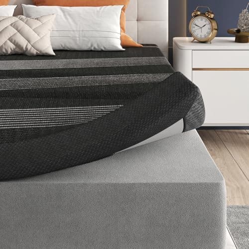 Fancylion 3 Inch Memory Foam Mattress Topper Full, Cooling Gel Foam Mattress Topper for Back Pain Relief with Washable Cover & Non-Slip Base, CertiPUR-US Certified