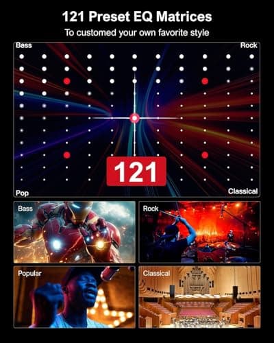 ULTIMEA 2.1ch Compact Sound Bar for TV, Built-in Subwoofer, APP Control, Peak Power 120W, All-in-one PC Sound bar for Game, 16 Inches Bluetooth 5.3 TV Sound Bar, Opt/AUX/Wall Mount, Solo B30 Pro 7