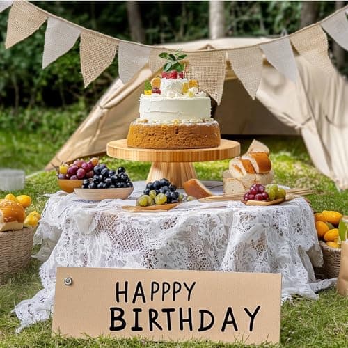 MASTERTOP Cake Stand with Dome Cover - 6 in 1 Cake Stand with Lid, Multi-Functional Wood Serving Platter/Cake Plate/Salad Bowl/Nachos/Punch Bowl, Wedding Cake Stands for Dessert Table 7