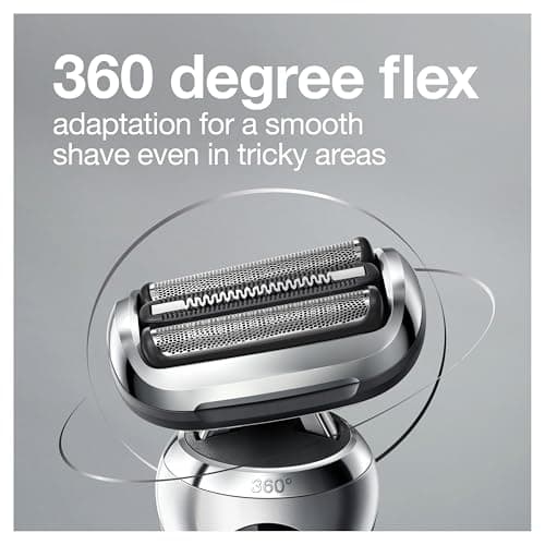 Braun Electric Razor for Men, Series 7 360 Flex Head Foil Shaver with Precision Beard Trimmer, Rechargeable, Wet & Dry and Travel Case, Black, 5 Piece Set 6