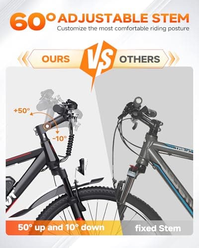 Totem 26" Electric Bike for Adults, Electric Mountain Bike Aluminum Frame, Commuting E-Bike 45Miles with 750W Brushless Motor, Ebike E MTB for Men Women 21 Speed 5