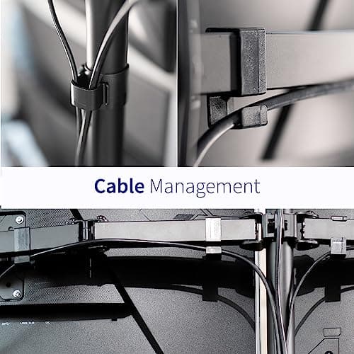 VIVO Quad 13 to 30 inch Monitor Free-Standing Mount, Fully Adjustable Desk Stand, Holds 4 Flat or Curved Display Screens, STAND-V004F 7