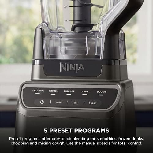 Ninja Kitchen System | All-in-One for Smoothies, Frozen Drinks, Veggie Chopper & More | With Full-Size Pitcher, 8 Cup Food Processor Bowl, (2) 18 oz. Cups, | 1200 Watt | Dark Grey | BR601AMZ 6