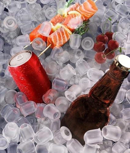 ecozy Portable Ice Maker Countertop, 9 Cubes Ready in 6 Mins, 26 lbs in 24 Hours, Self-Cleaning Ice Maker Machine with Bags/Standing Scoop for Camping Party, Black 7