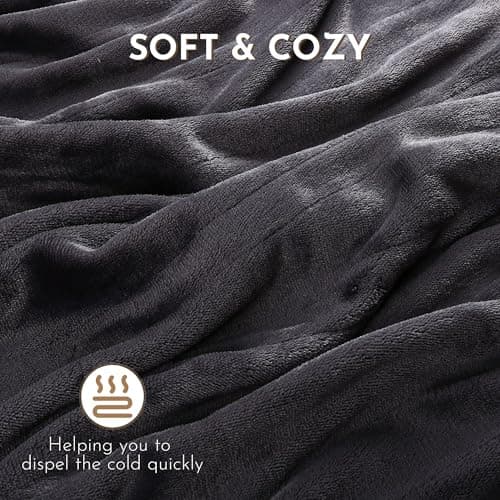 ONDAN Electric Heated Blanket 72"x84" Full Size Flannel Heated Blanket, Cozy & Warm for All Night, 5 Heat Settings & 10 Hours Auto Off, Machine Washable, Black 9