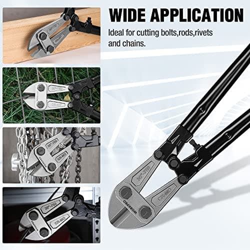 WORKPRO W017007A Bolt Cutter, Bi-Material Handle with Soft Rubber Grip, 30", Chrome Molybdenum Steel Blade 7