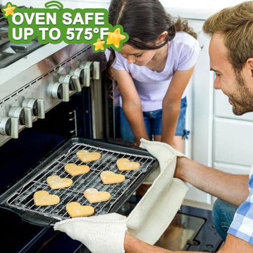 Decymis Cooling Rack and Baking Rack with Stainless Steel, 2 - Pack 10 x 15 Inches Heavy Duty Cooling Racks for Cooking and Baking, Sturdy Cookie Cooling Rack, Easy to Clean Oven & Dishwasher Safe 6