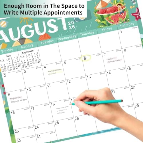 2026 Magnetic Fridge Calendar 18 Monthly Magnetic Calendar for Refrigerator 2025-2026 Wall Calendar Planner Runs from January 2026 Until June 2027 Easy Organizing Markers Tearable (Festive) 6